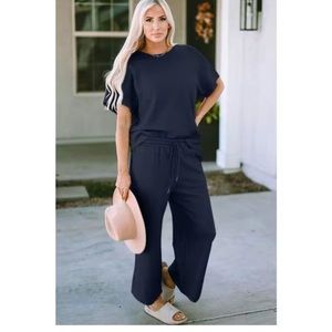 Great matching set. In navy, size 2X. Worn once!